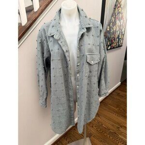 Kinga Csilla Blue Button Down Shirt Size 8